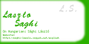 laszlo saghi business card