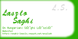 laszlo saghi business card